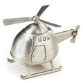 Pewter Finish Helicopter Bank